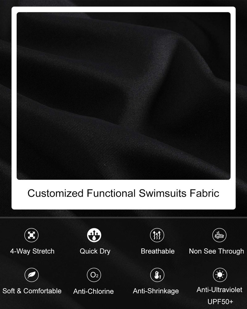 HAIVIDO V Neck One Piece Swimsuits with Ruching Bathing Suits Tummy Control Beach Swimwear for Women Print-20 L - Image 5